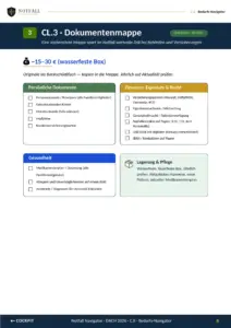 Seite aus dem Notfall Navigator: Vorlage Dokumentenmappe (Pre-Release-Arbeitsseite)